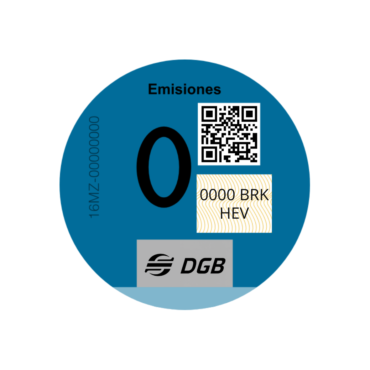 Pegatina 0 Emisiones para bicicleta